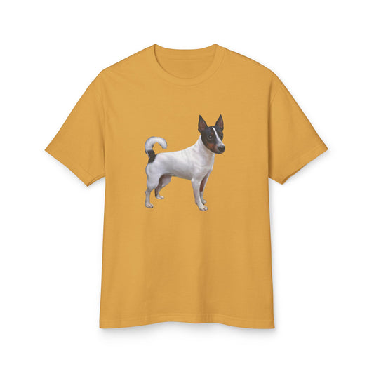 Japanese Terrier Unisex Heavyweight Cotton Shirt - Vintage Dog Graphic Tee