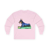 Doberman Pinscher Unisex Cotton Long Sleeve Tee