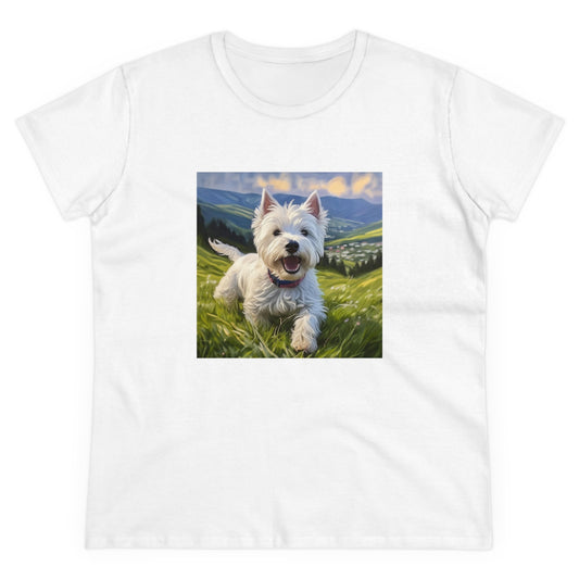 Westie Artistic Painting Women's Cotton Tee