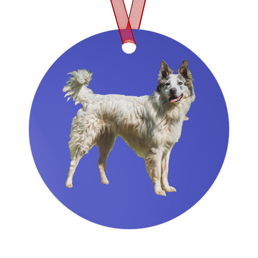 Pyrenean Shepherd Christmas Tree Metal Ornaments