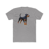 Deutscher Jagdterrier - Men's Fitted Cotton Crew Tee