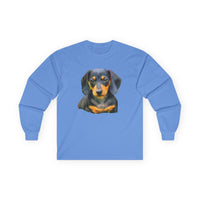 Dachshund 'Doxie #2' Unisex Cotton Long Sleeve Tee