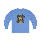 Dachshund 'Doxie #2' Unisex Cotton Long Sleeve Tee