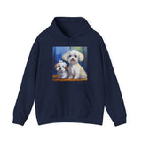 Maltese Dogs Unisex 50/50 Hooded Sweatshirt