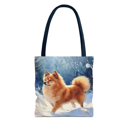 Finnish Spitz Polyester Tote Bag (AOP)