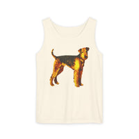 Airedale Terrier Unisex Relaxed Fit Garment-Dyed Tank Top