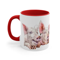 Pigs 'A Jowly Good Time' Accent Coffee Mug, 11oz