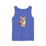 Welsh Corgi Puppy - Unisex Relaxed Fit Garment-Dyed Tank Top