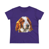 Irish Red & White Setter  Women's Midweight Cotton Tee