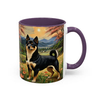 Shiba Inu - Black and Tan  --  Ceramic Accent Coffee Mug (11, 15oz)