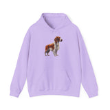 Irish Red & White Setter- Unisex 50/50 Hooded Sweatshirt