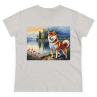 Shiba Inh Women's Midweight Cotton Tee