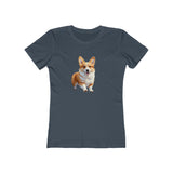 Welsh Corgi Puppy - Women's Slim Fit Ringspun Cotton Tee