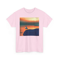 Kastro Sunset (Sifnos Island, Greece) Unisex Heavy Cotton Tee