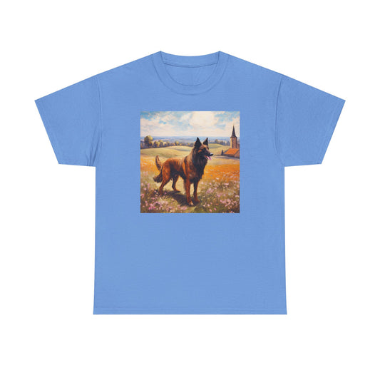 Belgian Tervuren Unisex Heavy Cotton Tee: A Canvas of Canine Elegance