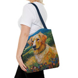 Golden Retriever Puppy Polyester Tote Bag (AOP)