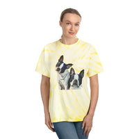 Boston Terriers 'Skipper & Dee Dee' Unisex Cotton Tie-Dye Tee, Cyclone