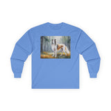 Borzoi 'Russian Wolfhound Cotton Long Sleeve Tee