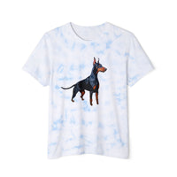 Luxurious Doberman Pinscher Fashion Tie-Dyed T-Shirt