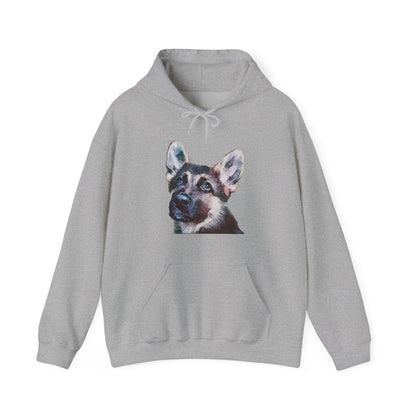 German Shepherd 'Sly' Unisex 50/50 Hoodie