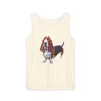 Basset Hound Unisex Relaxed Fit Garment-Dyed Tank Top