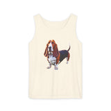 Basset Hound Unisex Relaxed Fit Garment-Dyed Tank Top