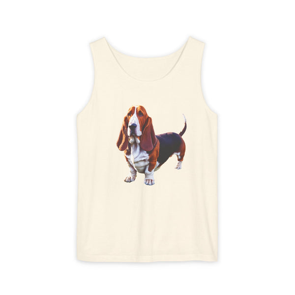 Basset Hound Unisex Relaxed Fit Garment-Dyed Tank Top