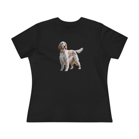English Setter #4 - Women's Relaxed Fit Cotton Tee