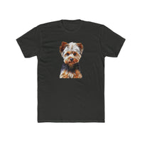 Yorkshire Terrier (Yorkie) 'Lupis' - Men's Fitted Cotton Crew Tee