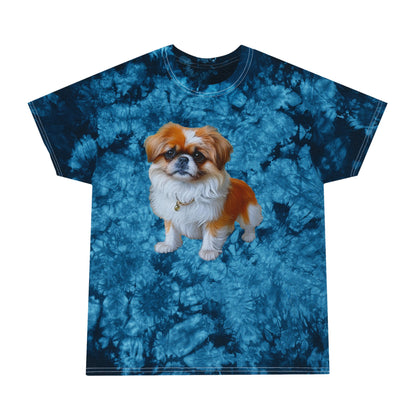 Pekingese Puppy Classic Tie-Dye Tee, Crystal
