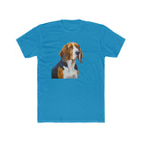 American English Coonhound --  Men's Fitted Cotton Crew Tee