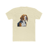 American English Coonhound --  Men's Fitted Cotton Crew Tee