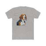 American English Coonhound --  Men's Fitted Cotton Crew Tee