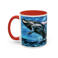 Humpback Whale Accent Coffee Mug, 11oz