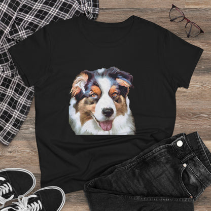 Australian Shepherd - Blue Merle Women's Midweight Cotton Tee