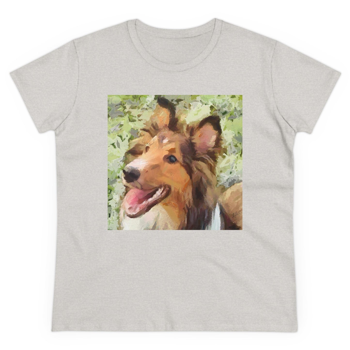 Sheltie - Shetland Sheep Dog 'Sheltie Mae' Women's Midweight Cotton Te