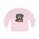 Dachshund 'Doxie #2' Unisex Cotton Long Sleeve Tee