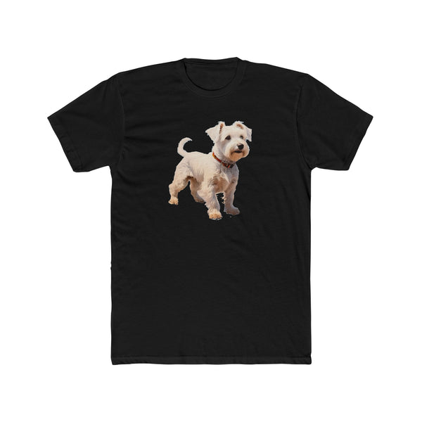 Sealyham Terrier Men's Fitted Cotton Crew Tee