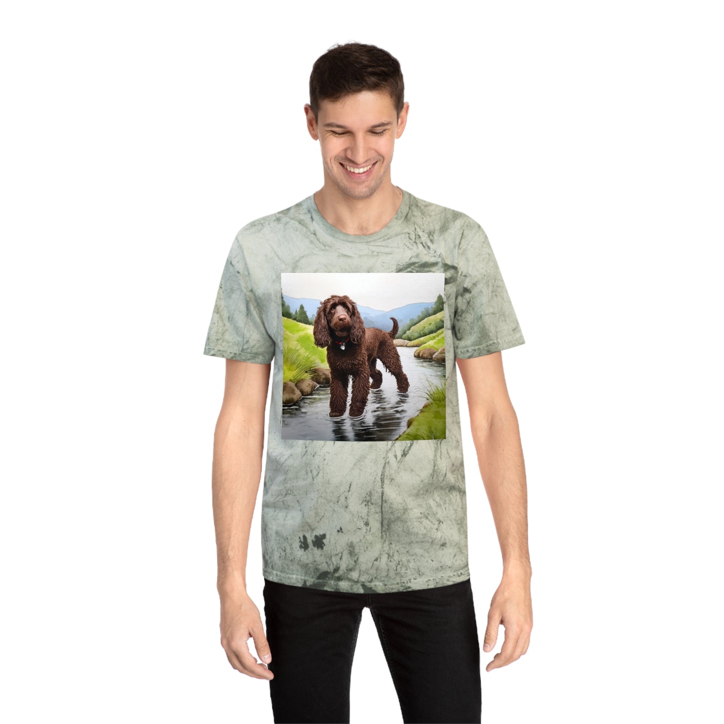 Irish Water Spaniel Unisex Color Blast T-Shirt