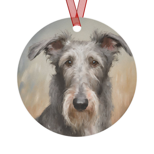 Scottish Deerhound Metal Ornaments