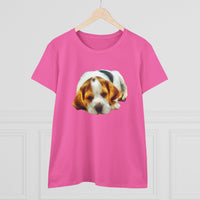 English Foxhound 'Sheeba' Women's Midweight Cotton Tee