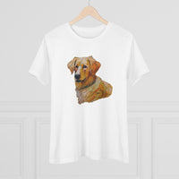 Golden Retriever Puppy Women's Relaxed Fit Cotton Tee