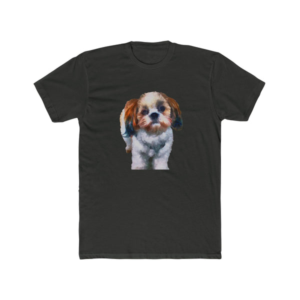 Shih-Tzu Men's Fitted Cotton Crew Tee