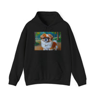 Pekingese Puppy Unisex 50/50 Hooded Sweatshirt