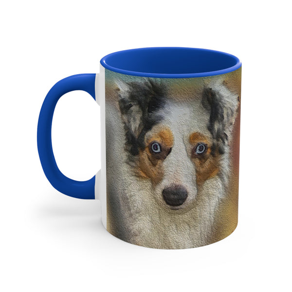 Australian Shepherd 'Zack' Accent Coffee Mug, 11oz