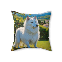 Volpino Italiano - Spun Polyester Throw Pillow