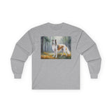 Borzoi 'Russian Wolfhound Cotton Long Sleeve Tee