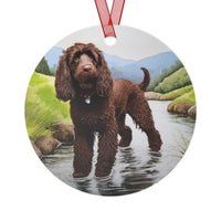 Irish Water Spaniel Metal Ornaments