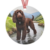 Irish Water Spaniel Metal Ornaments