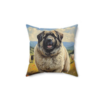 Caucasian Shepherd Dog - Spun Polyester Throw Pillow